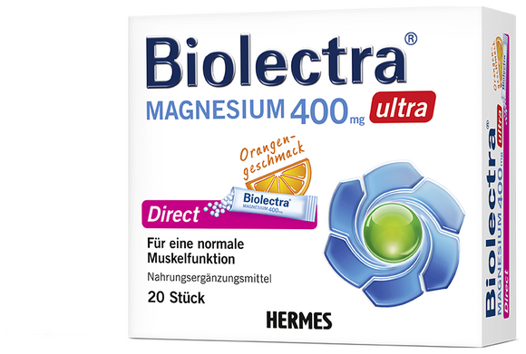 Biolectra Magnesium 400 mg ultra Direct Orange 20 sachets