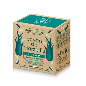 BeauTerra Marseille Solid Soap Bar Aloe Vera 100g