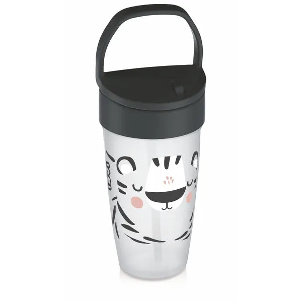 LOVI Salt & Pepper Active 350 ml cup with straw