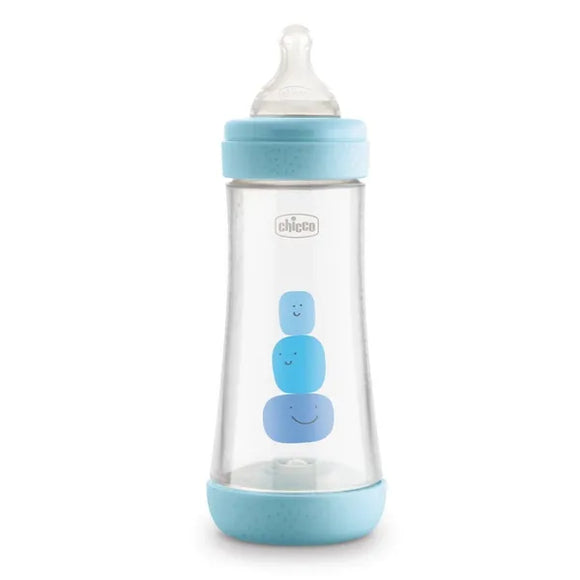 Chicco Perfect 5 Baby bottle silicone 300 ml Blue