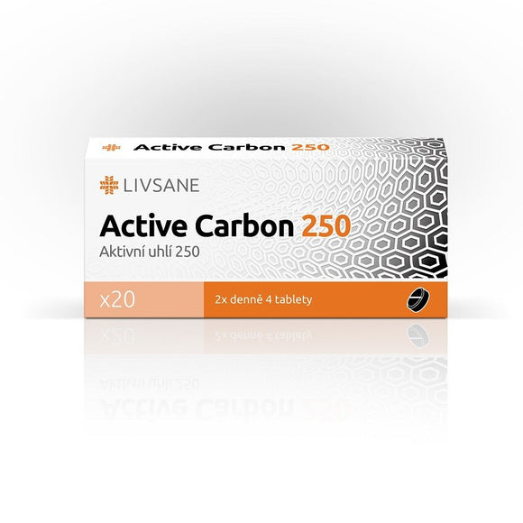 LIVSANE Active Carbon 250 - 20 tablets