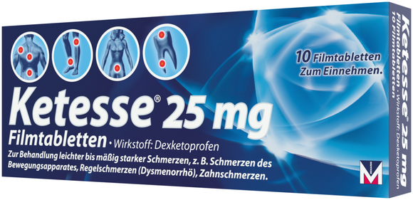 Ketesse 25 mg 10 film-coated tablets