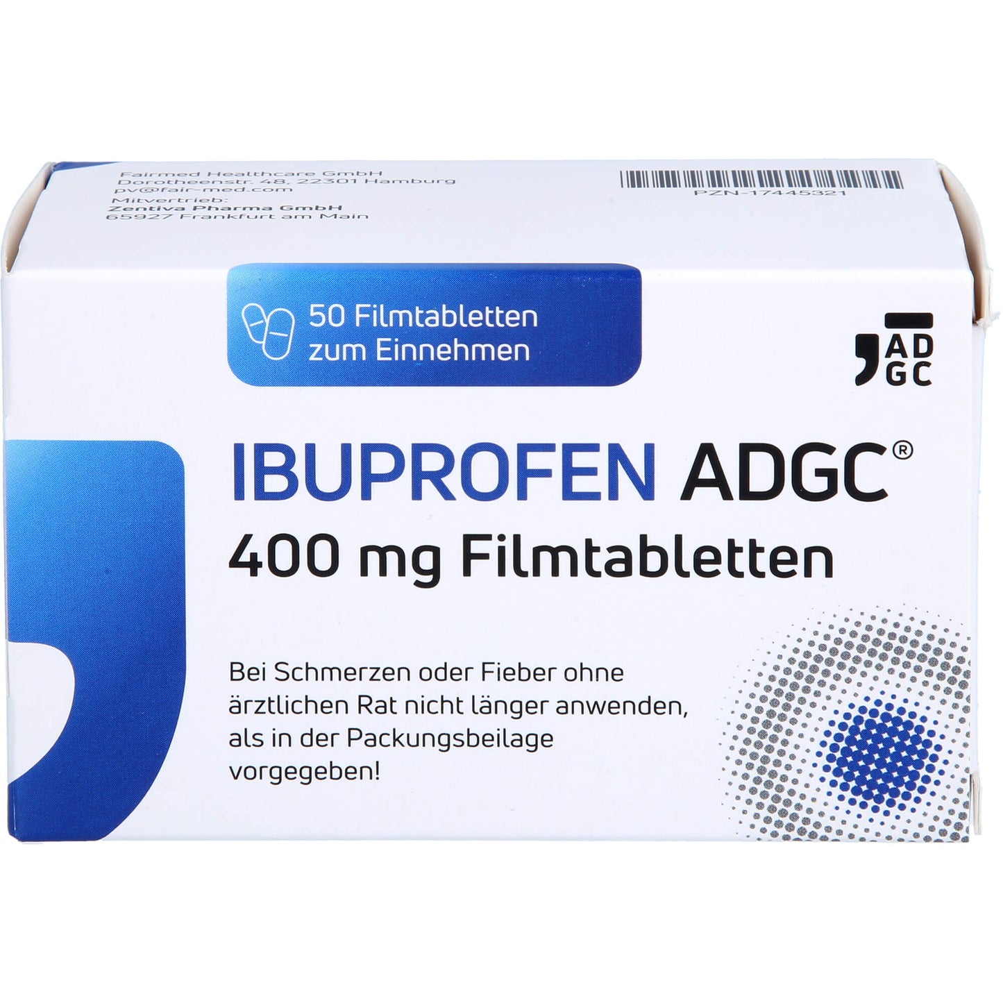 Ibuprofen ADGC 400 mg film-coated tablets for pain and fever relief