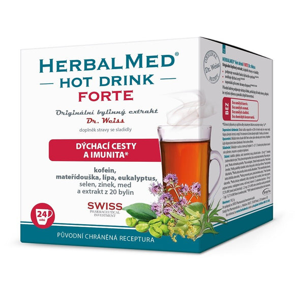 Dr. Weiss HERBALMED Hot Drink Forte with caffeine 24 sachets