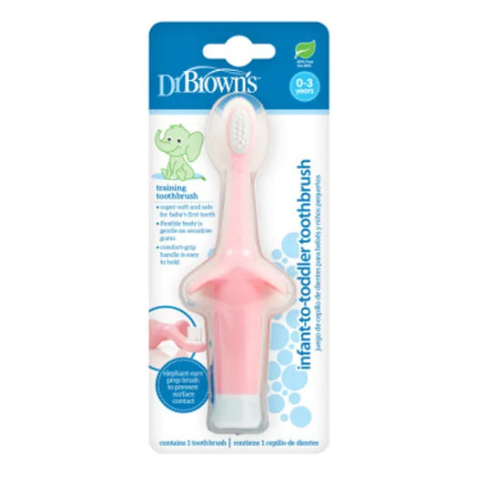 Dr.Browns Training toothbrush Elephant 0-36m pink