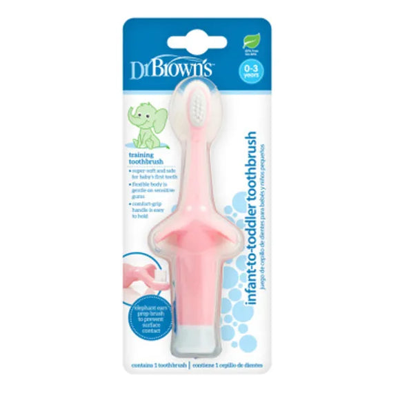 Dr.Browns Training toothbrush Elephant 0-36m pink