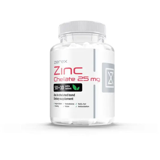 Zerex Zinc Chelate 25 mg 60 tablets