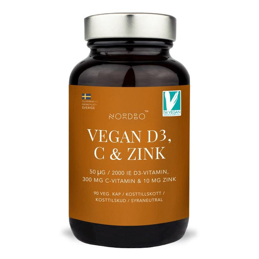 Nordbo Vegan D3, C & Zinc 90 capsules