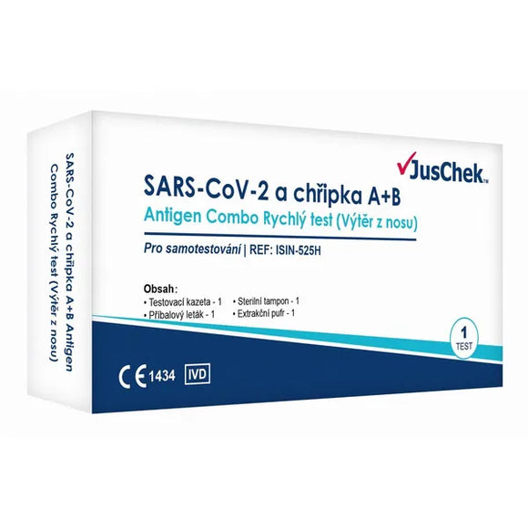 Alltest JusChek SARS-CoV-2 and influenza A/B antigen test 1 pc