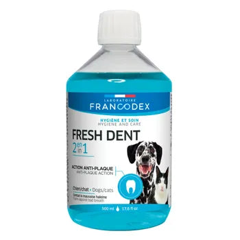 Francodex Fresh Dent 2in1 mouthwash for dogs and cats 500 ml