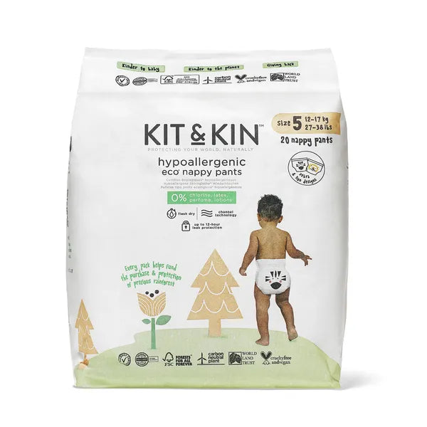 Kit & Kin Eco diaper panties size 5, 12-17 kg, 20 pcs