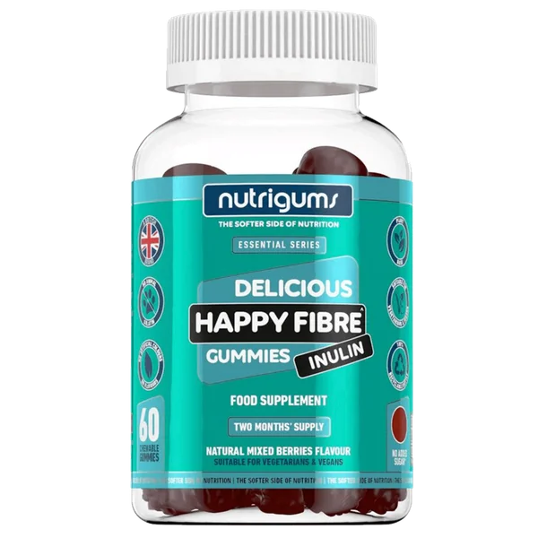 Nutrigums Happy Fiber Inulin 60 jelly - strawberry