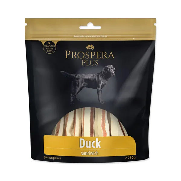 PROSPERA Plus duck sandwich dog treat 230 g