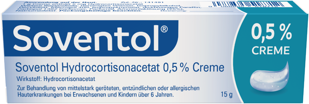 Soventol hydrocortisone acetate 0.5% cream 15 g