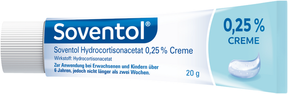 Soventol hydrocortisone acetate 0.25% cream 20 g