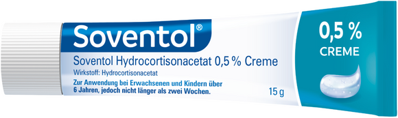 Soventol hydrocortisone acetate 0.5% cream 15 g