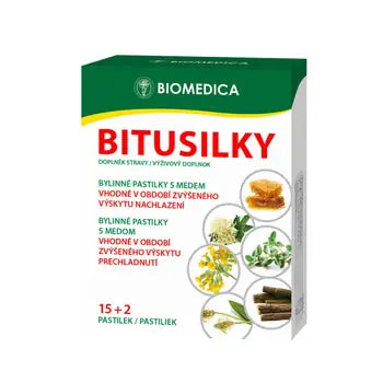 Biomedica Bitusilky herbal lozenges with honey 17 lozenges