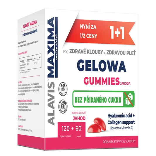 Alavis Maxima Gelowa Gummies strawberry 120 tablets + 60 capsules