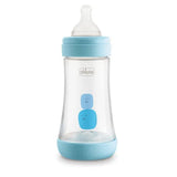 Chicco Perfect 5 Baby bottle silicone 240 ml Blue