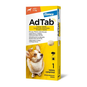 AdTab Chewable tablets against fleas and ticks for dogs 5.5-11 kg 225 mg - 1 tablet