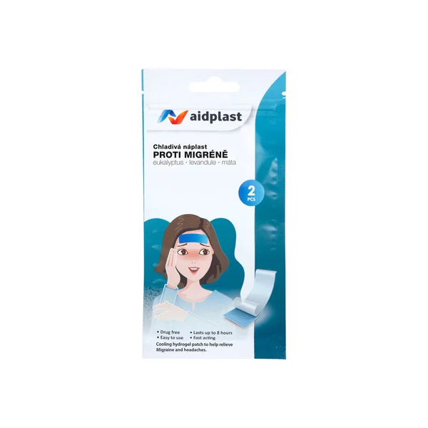 Aidplast Cooling patch against migraine 5 x 12 cm 2 pcs