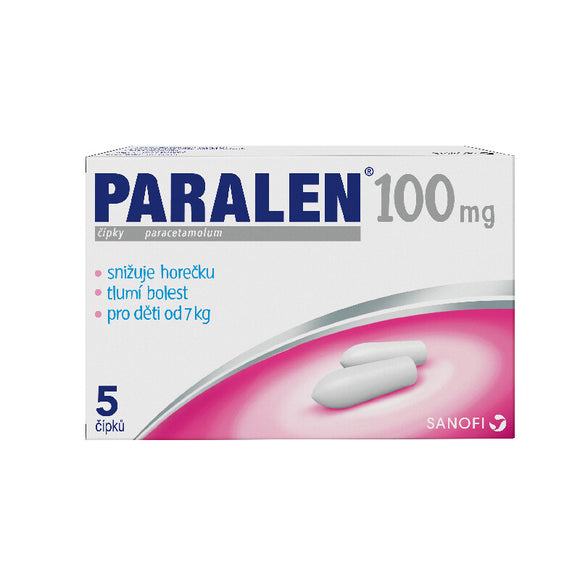 PARALEN 100mg - 4 packs x 5 suppositories