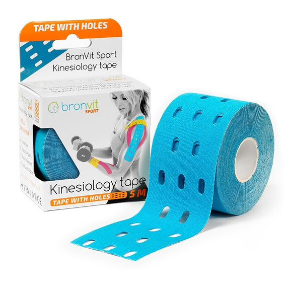 BronVit Sport Kinesio Tape perforated blue 5cm x 5m
