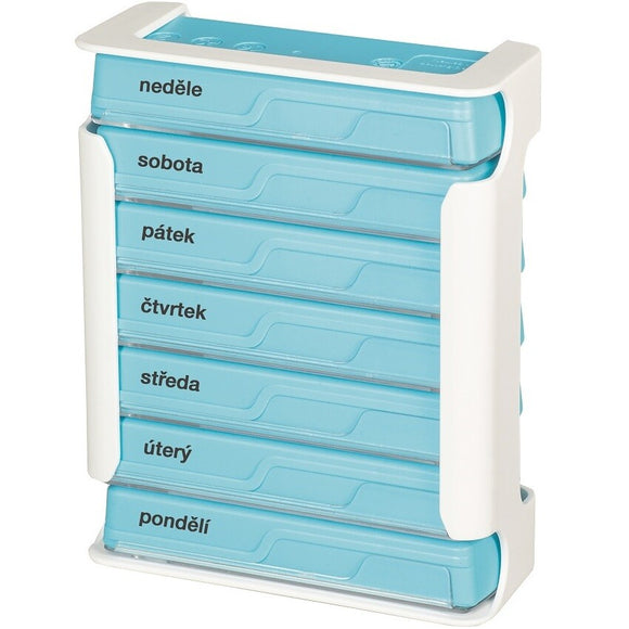 ANABOX 7 days COMPACT Medication dispenser Blue Czech