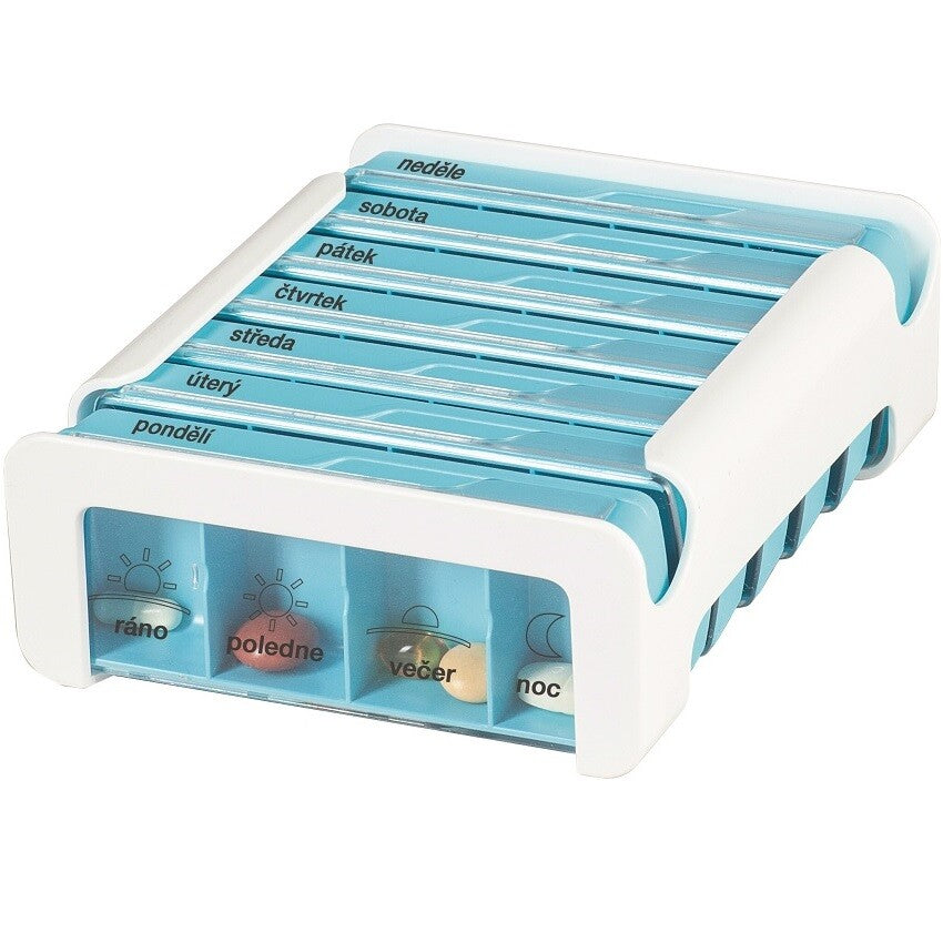 ANABOX 7 days COMPACT Medication dispenser Blue Czech