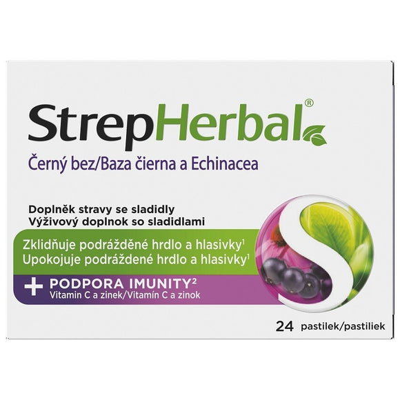 StrepHerbal Elderberry and Echinacea 24 lozenges