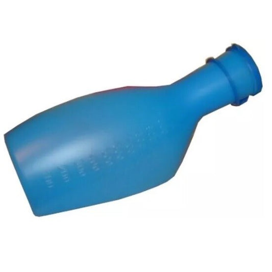 Gama Urine bottle with cap in PE bag blue 1l