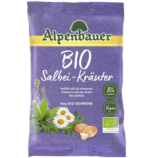 Alpenbauer Organic sage-herb candies - 3 packs x 90g