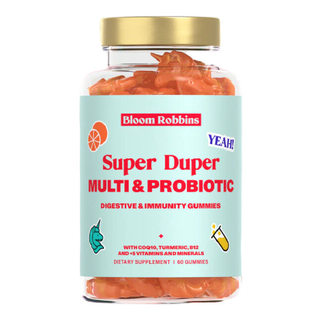 Bloom Robbins Super Duper MULTI & PROBIOTIC vitamins 60 gummies