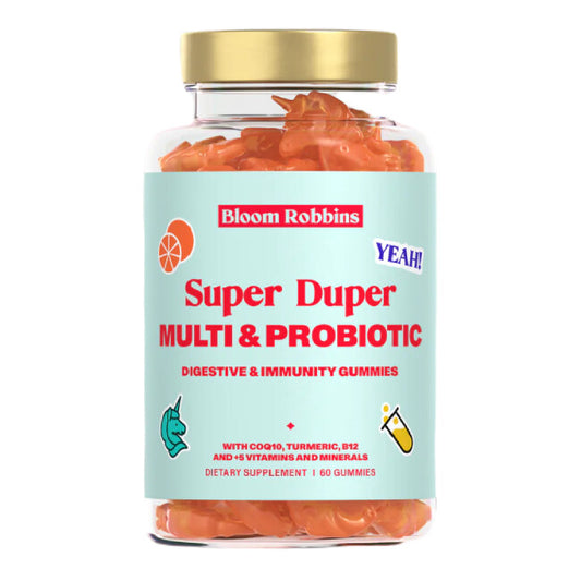 Bloom Robbins Super Duper MULTI & PROBIOTIC vitamins 60 gummies