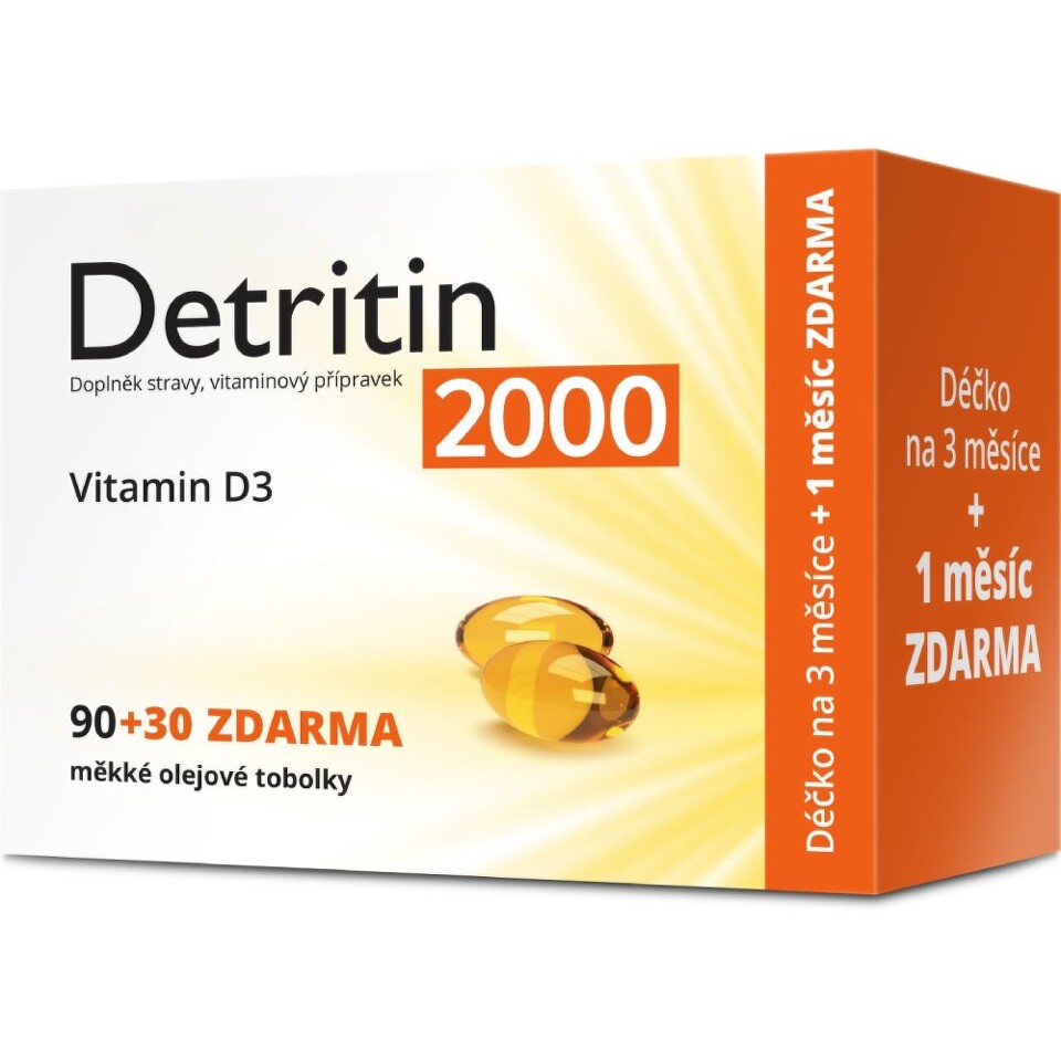 Detritin Vitamin D3 2000 IU 120 soft capsules