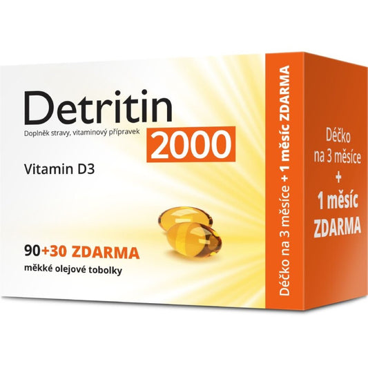 Detritin Vitamin D3 2000 IU 120 soft capsules