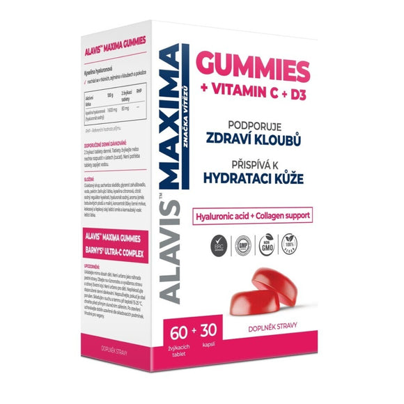 ALAVIS MAXIMA GUMMIES Vitamin C+D3 - 60 chewing tablets + 30 capsules