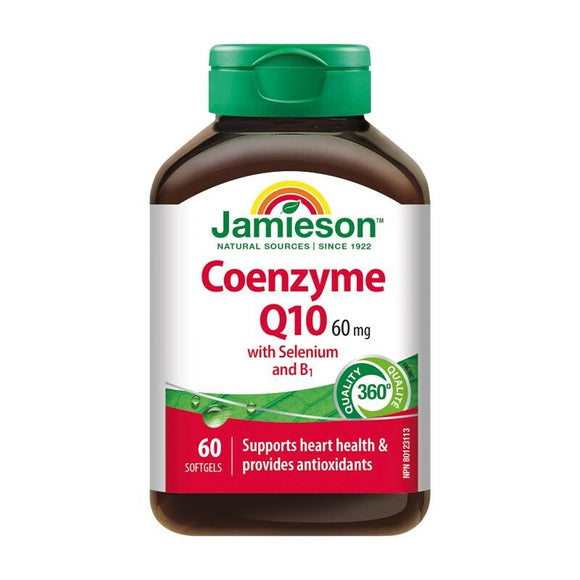 JAMIESON Coenzyme Q10 with selenium and B1 - 60 capsules