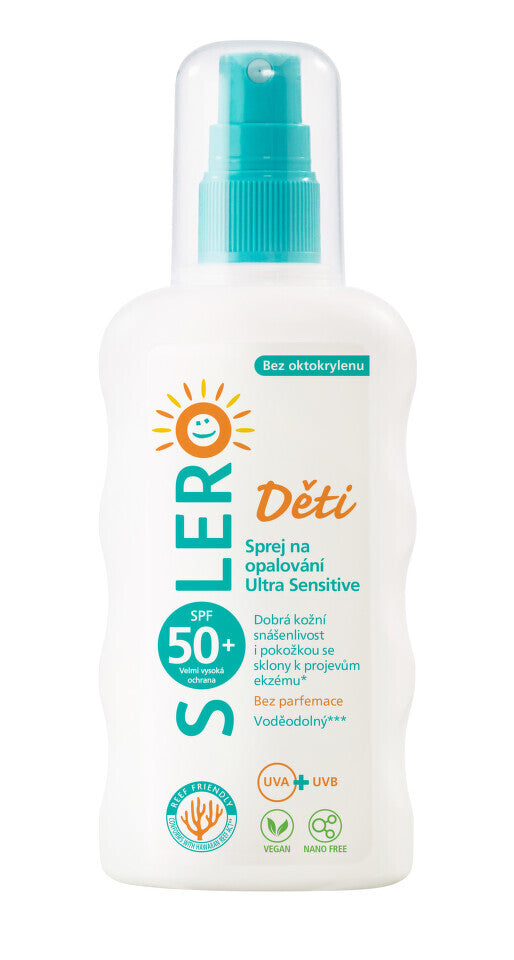 SOLERO Spray for tanning Sensitive Children SPF50+; 200ml