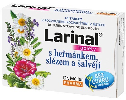 Dr. Müller Larinal with chamomile, mallow and sage 16 tablets