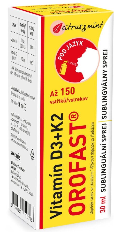 Vitamin D3+K2 OROFAST sublingual spray 30ml