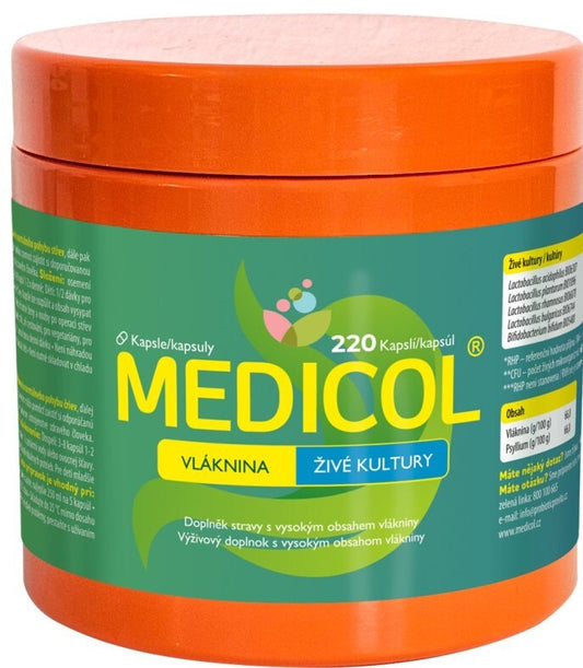 Medicol fiber/live cultures 220 capsules