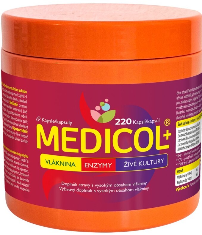 Medicol+ fiber/enzymes/live cultures 220 capsules