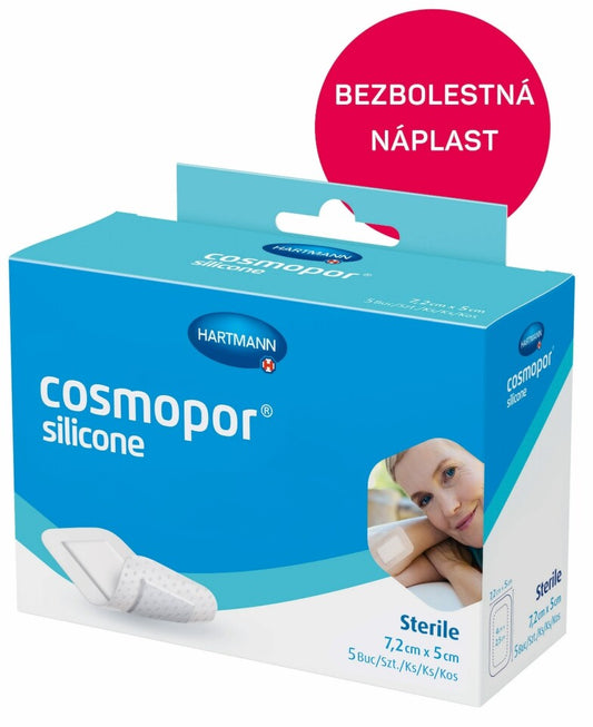 Cosmopor Silicone Band Aid 7.2x5 cm 5 pcs