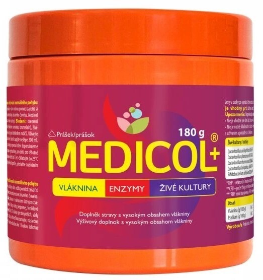 Medicol+ fiber/enzymes/live cultures powder 180g