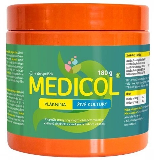 Medicol fiber/live cultures powder 180g