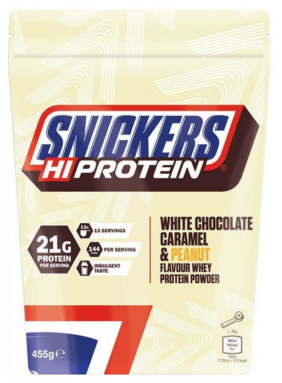 Snickers Hi Protein white chocolate caramel peanut 455 g