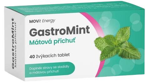 MOVit Energy GastroMint, 40 Mint flavor chewing tablets