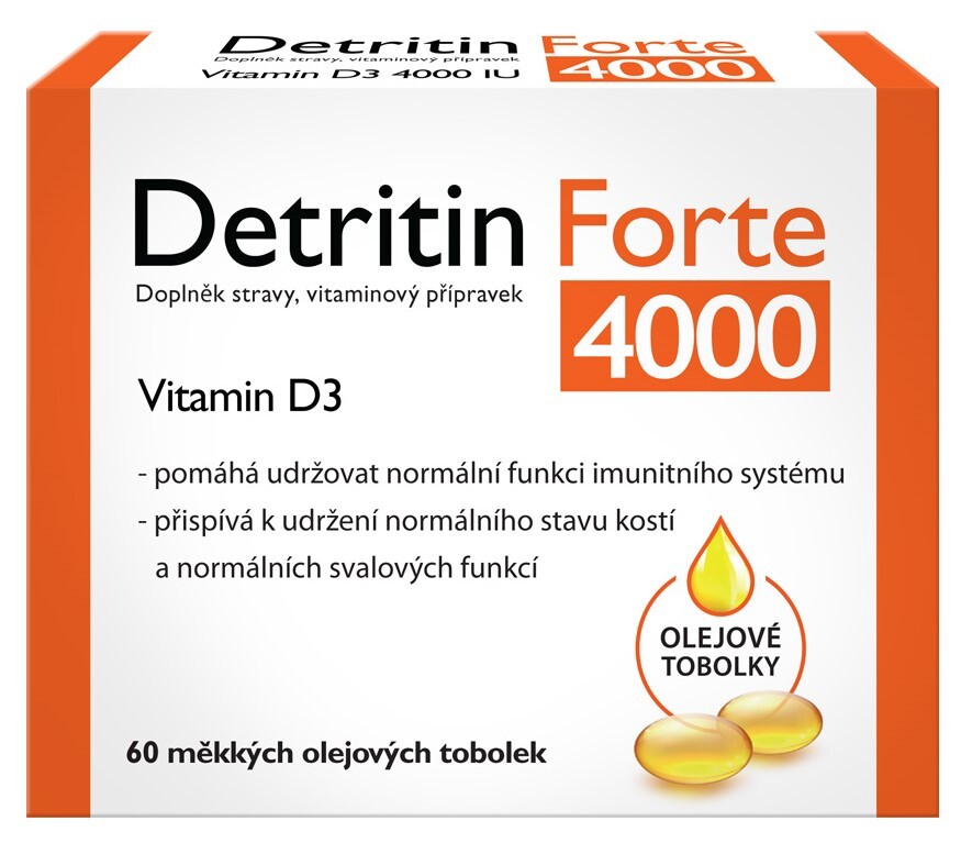 Detritin Forte Vitamin D3 4000 IU 60 soft capsules