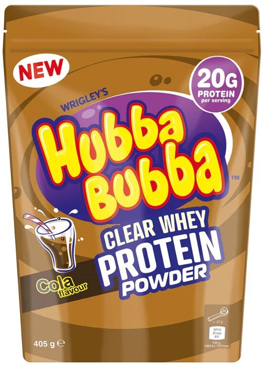 Hubba Bubba Clear Whey Protein Powder 405 g cola flavor